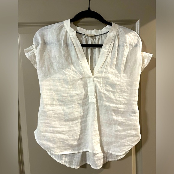 Anthropologie Tops - Anthropologie Pilcro Cream Short Sleeve Blouse